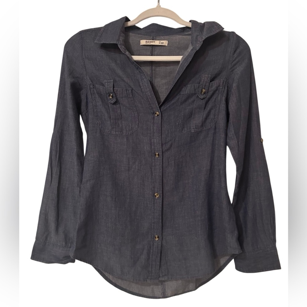 Old Navy Chambray Button-Up Shirt Size XS